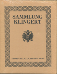 Аукционный каталог Adolph Hess Nachf "Sammlung des Herr Gustav Klingert" 30 May 1910  РЕПРИНТ