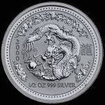 50 центов 2000 "Год дракона" (лунар) (Австралия)