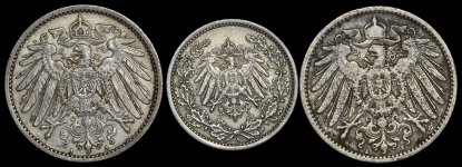 Набор из 3-х сер  монет (Германия)