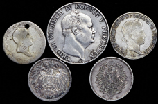 Набор из 5-ти сер  монет (страны Европы)