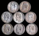 Набор из 8-и монет Рубль 1896-1899