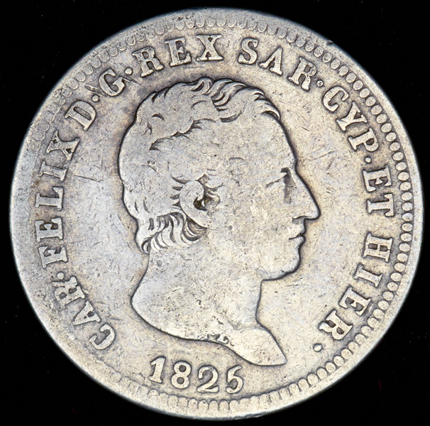 2 лиры 1825 (Сардинское королевство)