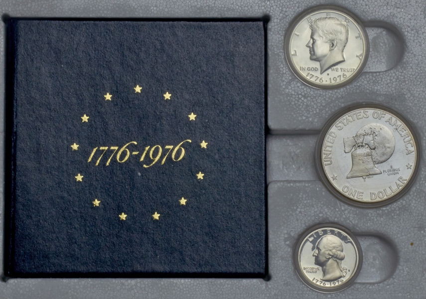 Набор монет "200-летие Декларации независимости" 1976 (США) (в п/у)