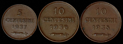 Набор из 3-х монет (Сан-Марино)