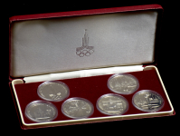 Набор из 6-ти монет 1 рубль "Олимпиада-80" (в п/у)