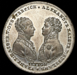 Жетон "В память битвы при Лейпциге" 1813