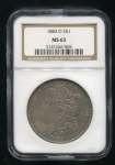 1 доллар 1883 (США) (в слабе)