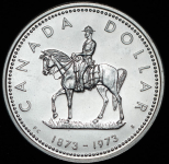 1 доллар 1973 "100 лет конной полиции Канады" (Канада)