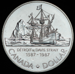1 доллар 1975 "100 лет городу Калгари" (Канада)