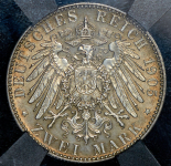 2 марки 1905 (Саксония) (в слабе)