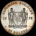 25 гульденов 1976 "Годовщина независимости" (Суринам)