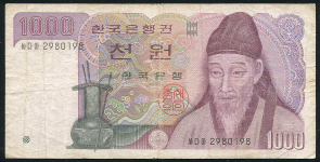 1000 вон 1983 (Республика Корея)