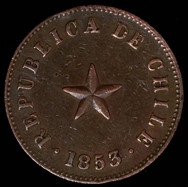 1/2 центаво 1853 (Чили)