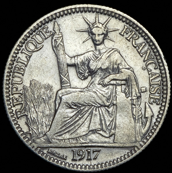 10 сантимов 1917 (Индо-Китай  Франция)