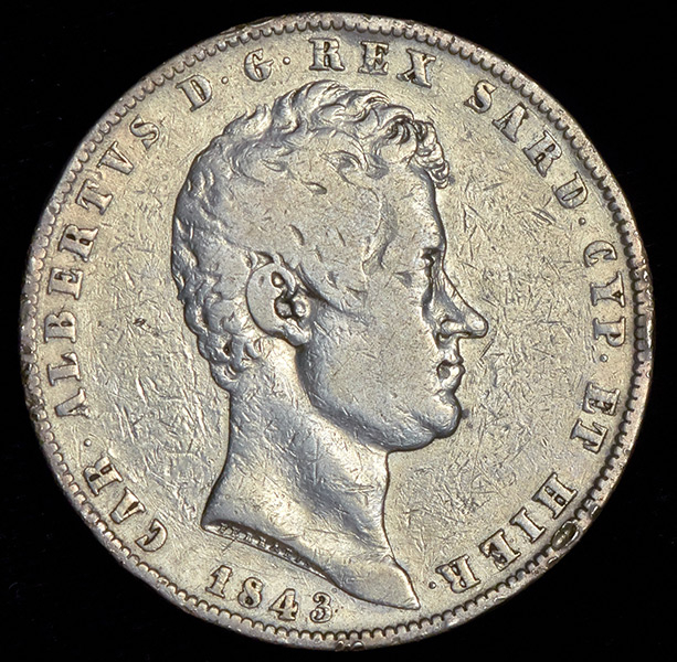 5 лир 1843 (Сардиния)