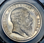 2 марки 1907 "Памяти герцога Фридриха" (Баден) (в слабе)