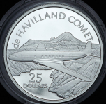 25 долларов 2003 "Самолеты: de Havilland Comet" (Соломоновы острова)