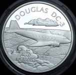 25 долларов 2003 "Самолеты: Douglas DC-3" (Соломоновы острова)
