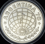 3000 песо 1978 "Чемпионат мира по футболу 1978 года в Аргентине" (Аргентина)