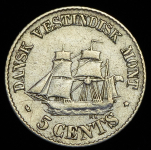 5 центов 1859 (Вест-индия  Дания)