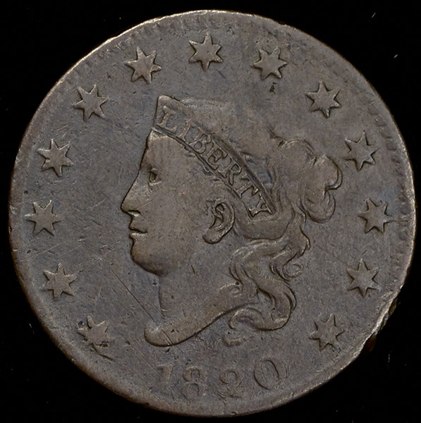 1 цент 1820 (США)