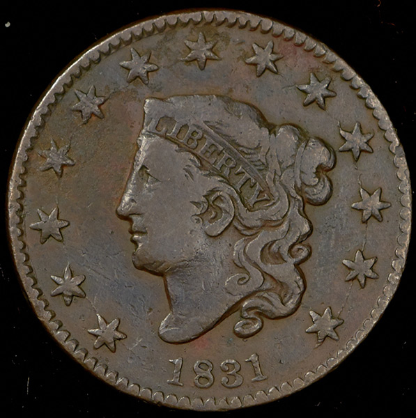 1 цент 1831 (США)
