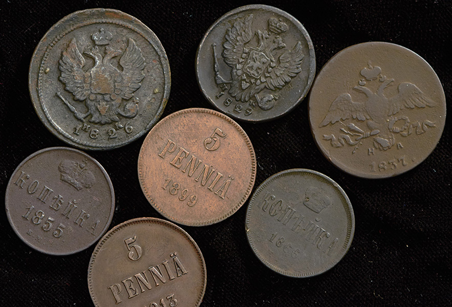 Набор из 25-ти медных монет