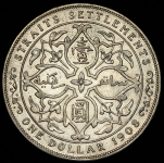 1 доллар 1908 (Стрейтс Сетлментс)