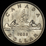 1 доллар 1935 "25 лет правлению Короля Георга V" (Канада)
