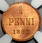 1 пенни 1888 (Финляндия) (в слабе)