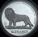 10 франков 2006 "Чемпионат мира по футболу 2006 года в Германии" (Конго)