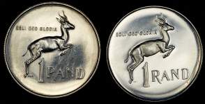 Набор из 2-х сер  монет 1 ранд (ЮАР)
