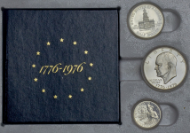 Набор из 3-х монет "200-летие Декларации независимости" 1976 (США) (в п/у)