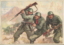 Открытка "Итальянская пехота в бою"