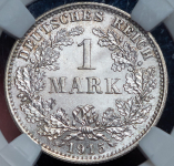 1 марка 1915 (Германия) (в слабе)