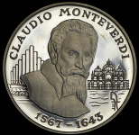 10 динеров 1998 "Клаудио Монтеверди 1567-1643" (Андорра)
