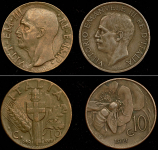 Набор из 6-ти монет Виктор Эммануил III (Италия)