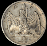 1 лира 1936 (Италия)