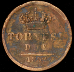 2 торнези 1852 (Королевство обеих Сицилий)