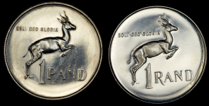 Набор из 2-х сер  монет 1 ранд (ЮАР)