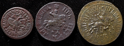Набор из 3-х медных монет (Петр I)