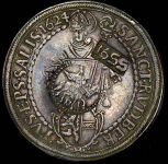 Ефимок с признаком 1655 года на талере 1624 года