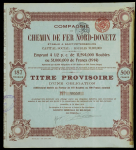 Облигация 500 франков 1914 "Железная дорога севера Донецка"