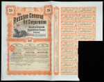 Свидетельство 25 акций 1913 "Российская генеральная нефтяная корпорация"