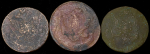 Набор из 3-х медных монет 5 копеек Екатерина II
