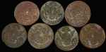Набор из 7-ми медных монет 5 копеек