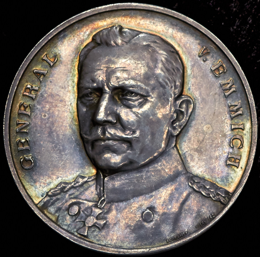 Медаль "Генерал Отто фон Эммих - завоеватель Льежа" 1914 (Германия)