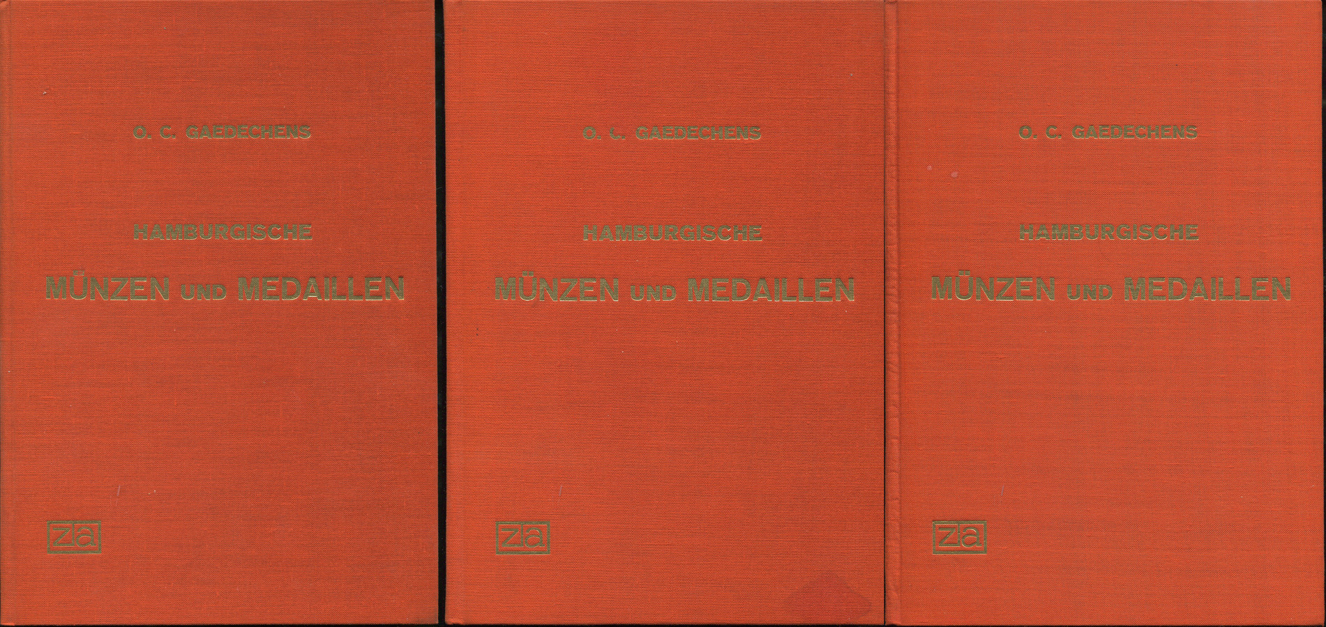 Книга Gaedechens O C  "Hamburgische Munzen und Medaillen" в 3-х томах 1970