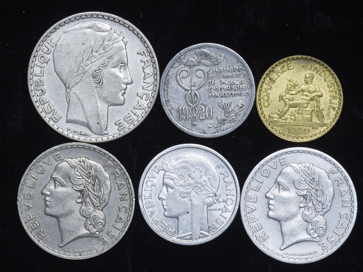 Набор из 6-ти монет (Франция)