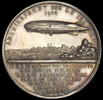 Медаль "Трансантлантический перелет дирижабля LZ 126 (ZR III)" 1924 (Германия)